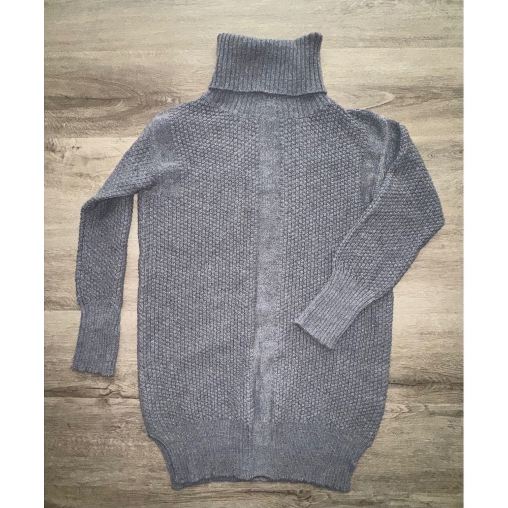 Maison Cashmere Women's Gray Chunky Knit Sweater, Best for Large
